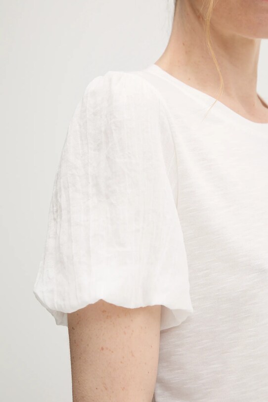 Answear Lab t-shirt lniany W25.69.flk biały