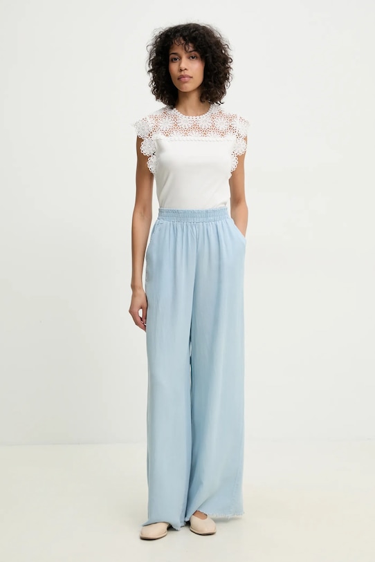 Answear Lab tricou ZA0095.hos alb WW25