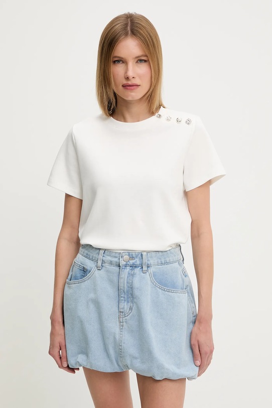 Tričko Answear.LAB hladký bílá 4702.hos