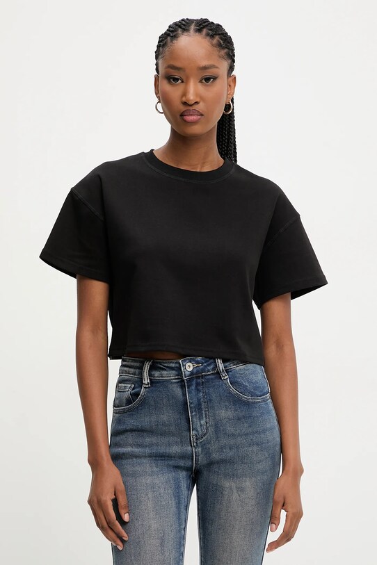 Answear Lab tricou uni negru 5012.IKK