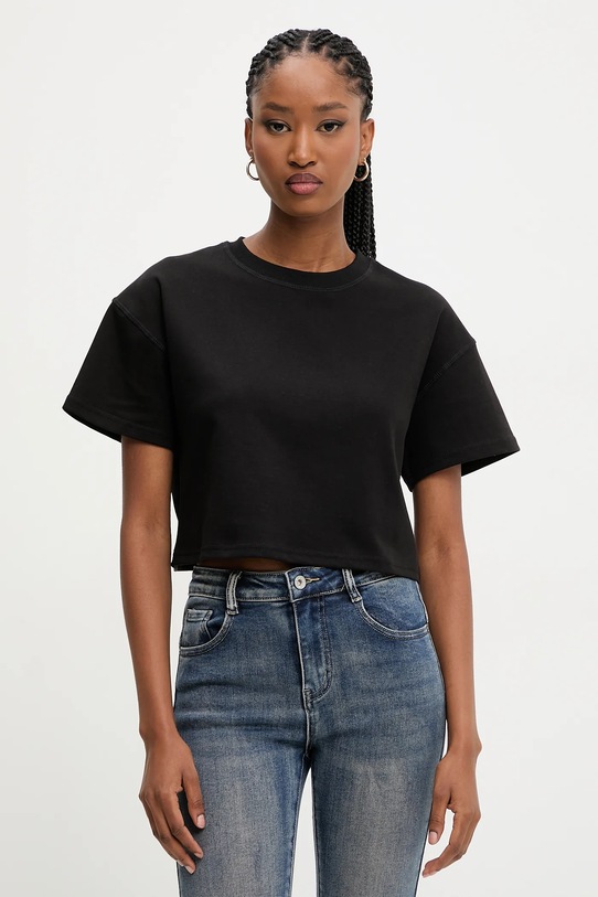 Футболка Answear.LAB з еластаном чорний 5012.IKK