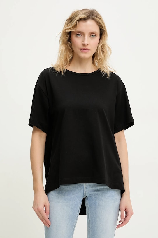 Answear Lab t-shirt tessuto elasticizzato nero PK2836.ios