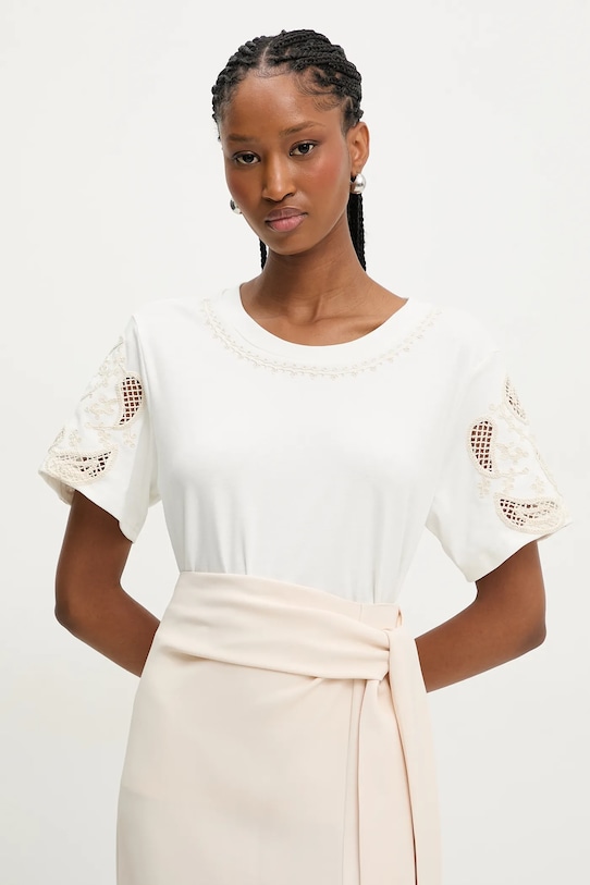 Tričko Answear.LAB nášivka bílá 7077.hos