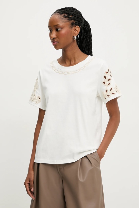 Majica kratkih rukava Answear.LAB natpis bijela 7079.hos.