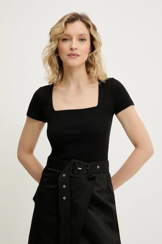 Answear Lab tricou uni negru 3698.tos