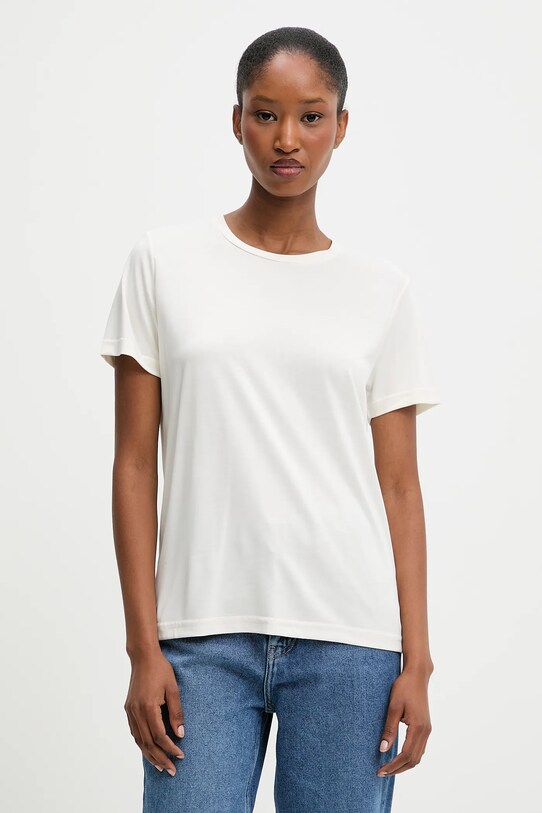 Answear.LAB t-shirt regular beżowy BTS1048.tos