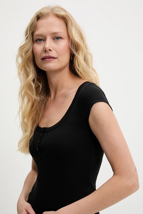 Answear Lab tricou negru sng.145.tos
