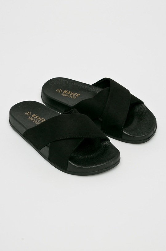 Answear.LAB - Šľapky Haver HN08.B čierna WZ18