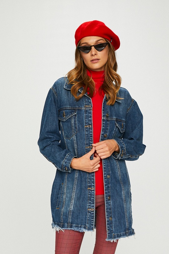 Answear.LAB - Riflová bunda prechodné modrá R561.G