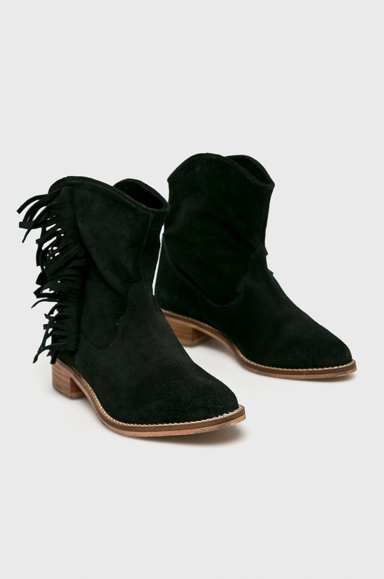 Answear.LAB - Kožené čižmy WZ18.OBD086 čierna WZ18