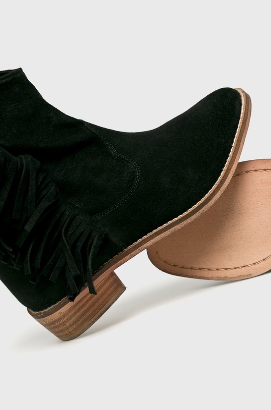 Answear.LAB - Kožené čižmy čierna WZ18.OBD086