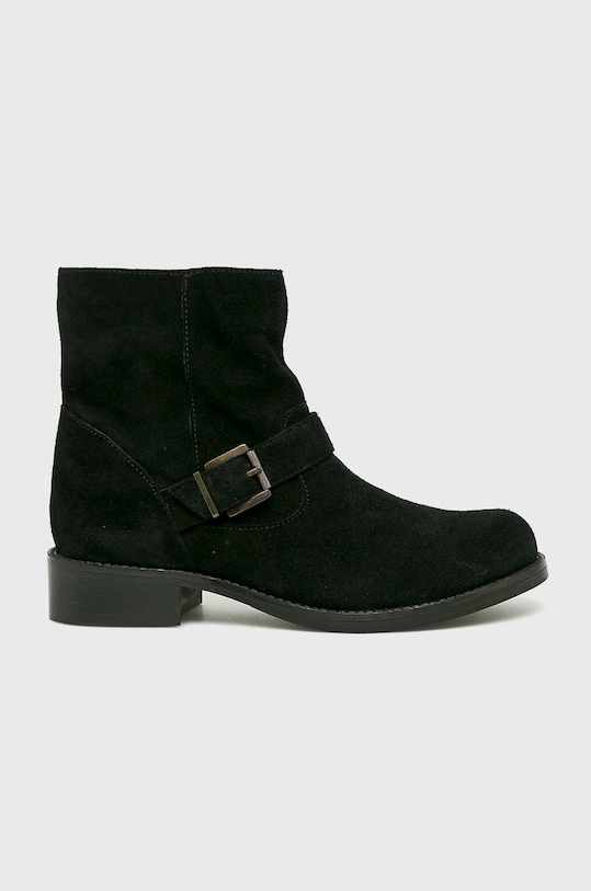 Answear - Botine de piele neizolat negru WZ18.OBD087