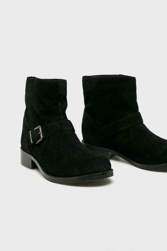 Answear - Botine de piele WZ18.OBD087 negru WZ18