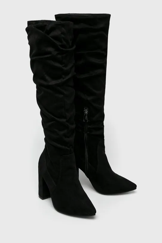Answear - Vysoké čižmy La Donna Moda YS9079.N čierna WZ18