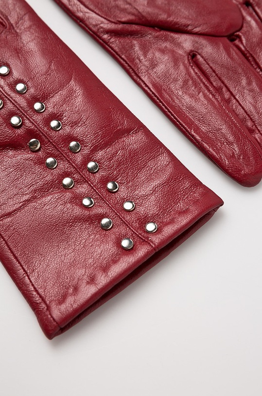 Answear.LAB - Kožené rukavice A1746.M burgundské WZ18