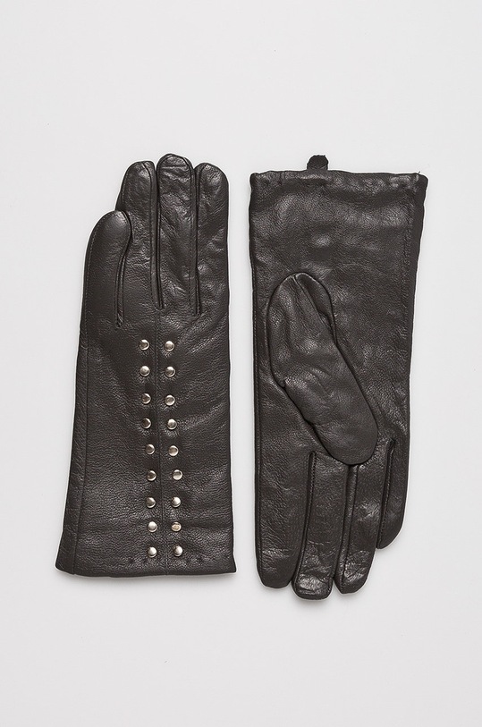 Answear.LAB - Kožené rukavice sivá A1746.M