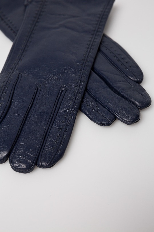 Answear.LAB - Kožené rukavice 1608.M tmavomodrá WZ18