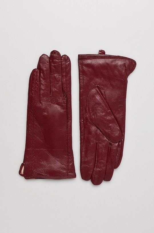 Answear.LAB - Kožené rukavice burgundské 1608.M