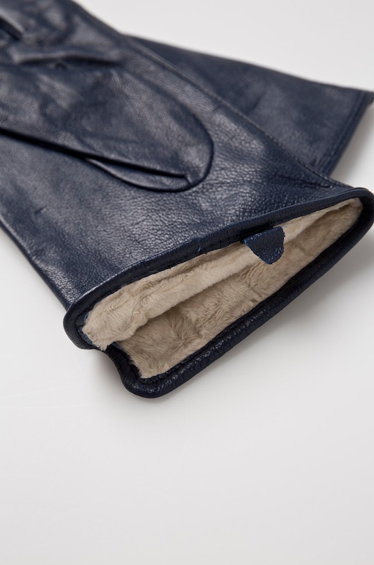 Answear.LAB - Kožené rukavice 1576.M tmavomodrá WZ18