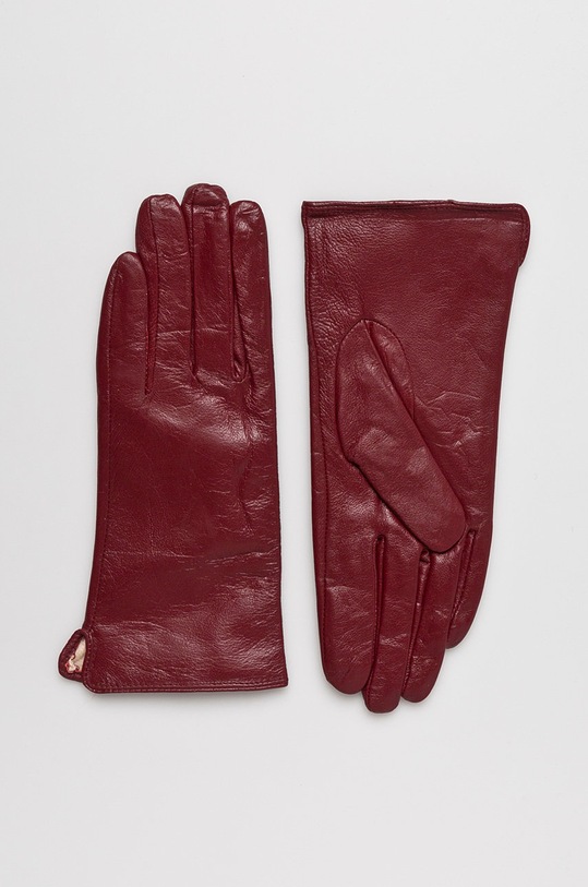 Answear.LAB - Kožené rukavice burgundské 1576.M