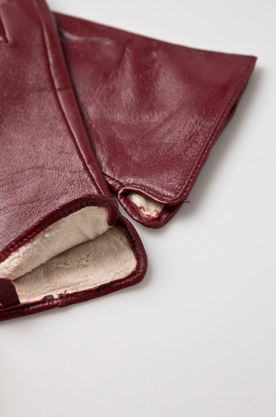 Answear.LAB - Kožené rukavice 1576.M burgundské WZ18