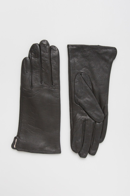 Answear.LAB - Kožené rukavice sivá 1576.M