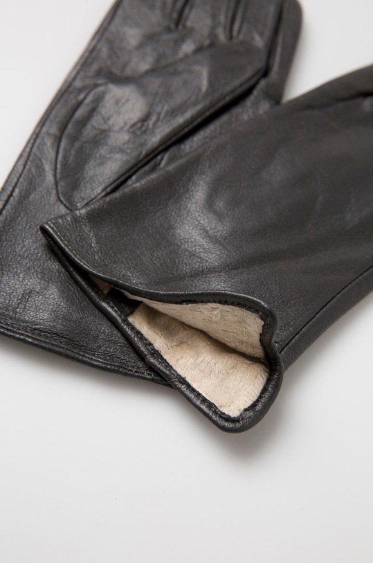 Answear.LAB - Kožené rukavice 1576.M sivá WZ18