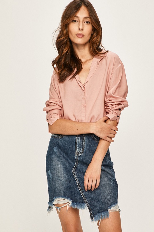 Answear Lab cămașă lung roz AT2.TG