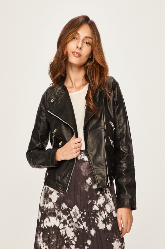 Answear - Geaca cu captuseala negru LOCATE2.gaaa