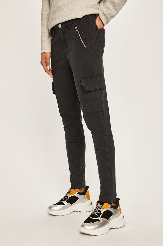 Answear Lab pantaloni panza negru GELIV4.IB