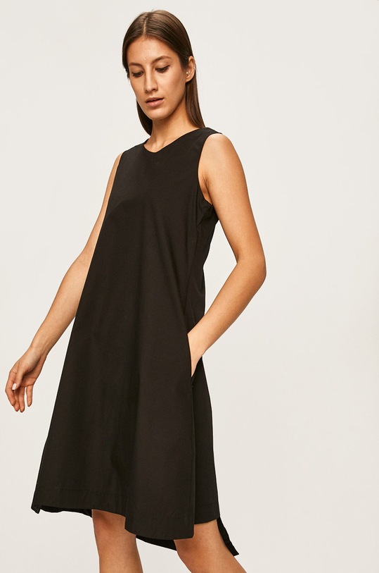 Answear Lab rochie midi negru DERMAN1.DQ