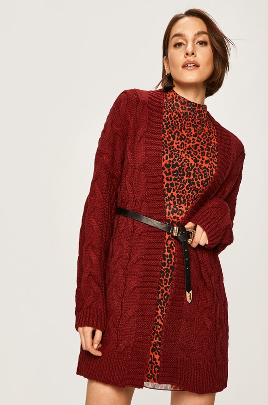 Answear - Cardigan grosime medie burgundia LK249ORGANIC.AA