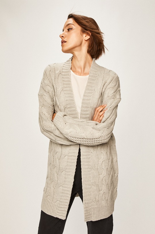 Answear Lab - Kardigan pozostałe szary LK249ORGANIC.AA