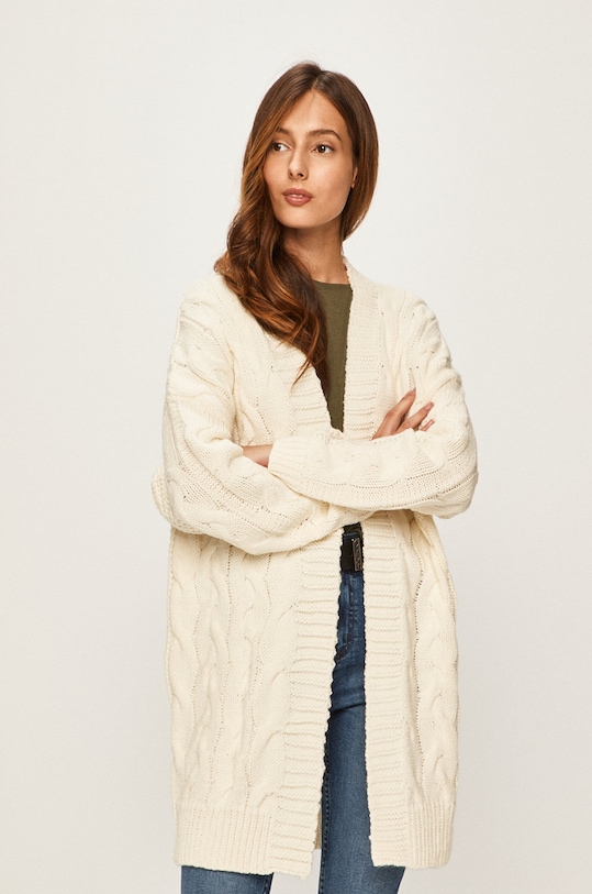 Answear - Cardigan uni bej LK249ORGANICA.AA