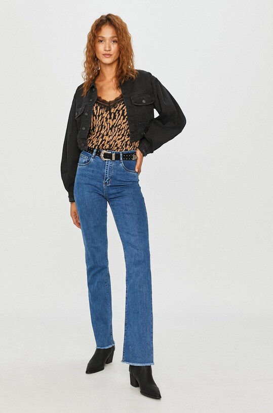 Answear Lab geacă din denim 185.DA negru WZ20