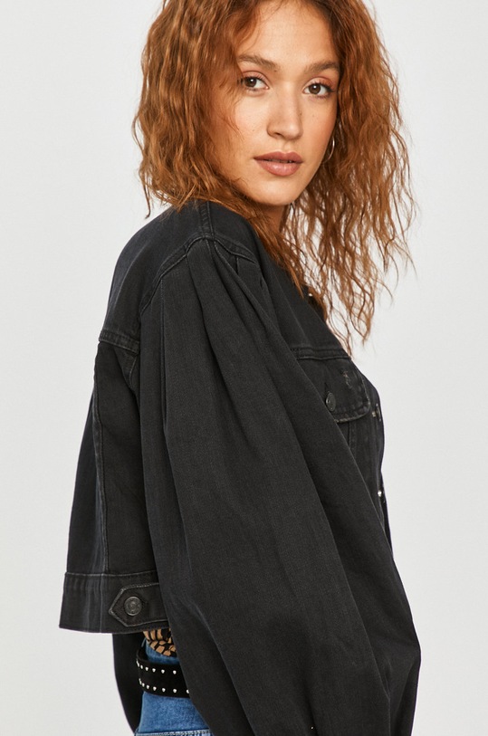 Answear Lab geacă din denim negru 185.DA