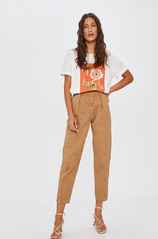 Answear Lab pantaloni WZ20.SPD01A bej WZ20