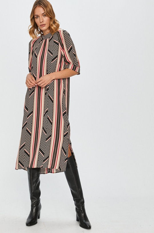 Answear.LAB - Šaty viskóza viacfarebná WZ20.SSD05N