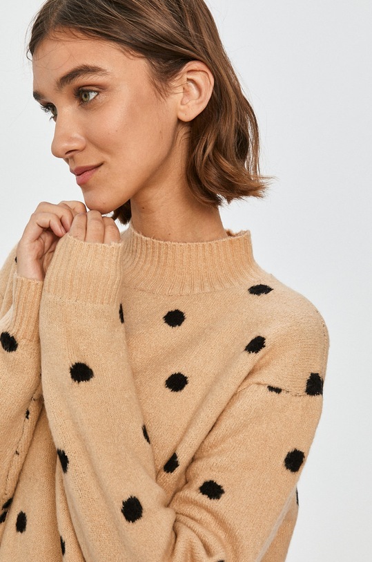 Answear Lab - Pulover grosime medie bej LK248DOTA.MM