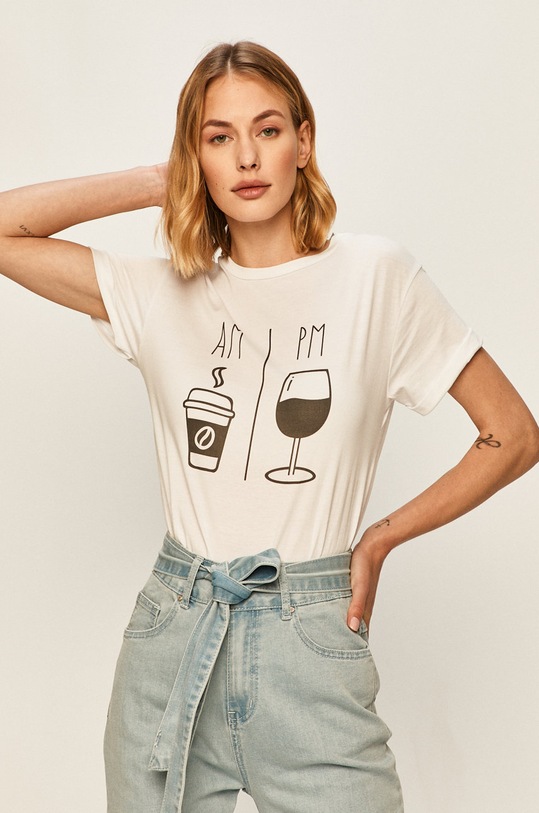 Answear.LAB - Tričko bílá SONG.163.TL