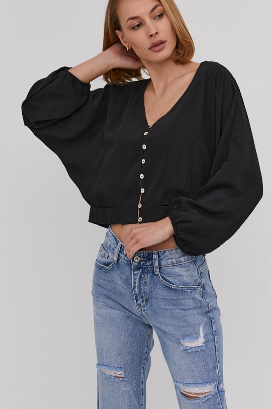 Answear Lab Bluză uni negru CEN.5.6.DA