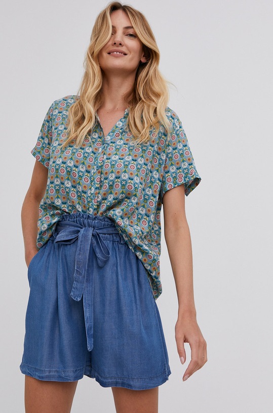 Answear Lab Bluzka casual turkusowy B42058.1.KR