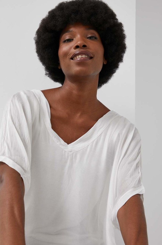 Answear Lab Bluzka jedwabna beżowy 197.MB