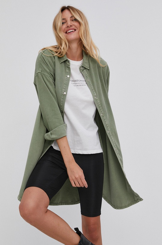 Answear Lab Koszula bawełna zielony 6018.1.KR