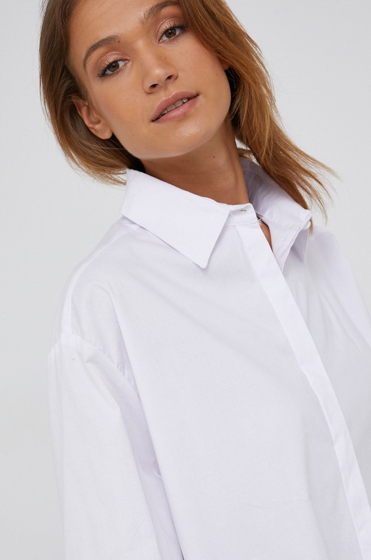 Answear Lab cămașă din bumbac P32.AJ alb WZ21