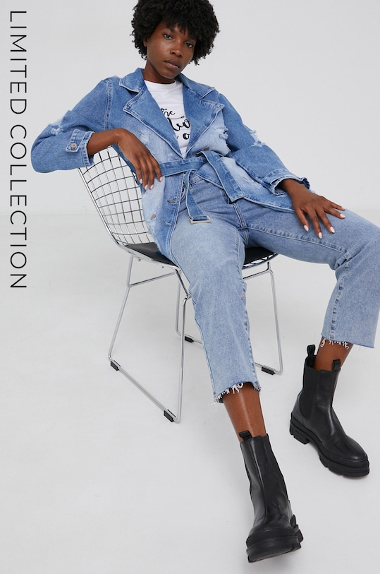 Džínová bunda Answear.LAB riflovina modrá V102.DA