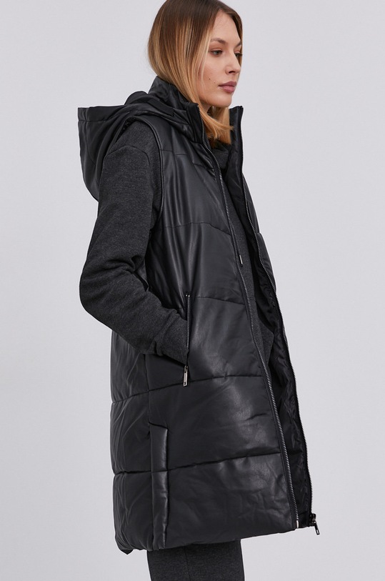 Answear Lab Vestă cu captuseala negru 8464.MB