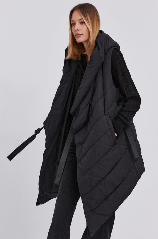 Answear Lab Vestă cu captuseala negru 1536.1.KR