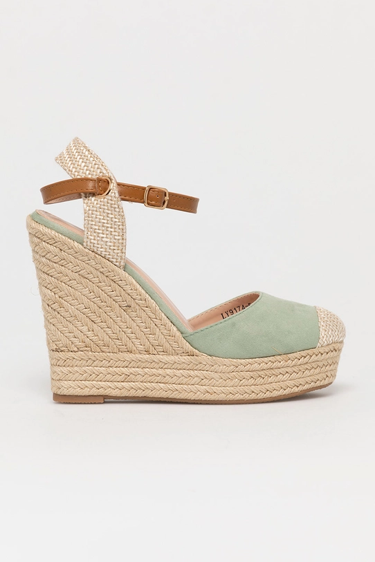 Answear Lab espadryle koturn turkusowy LY9174.2.DA