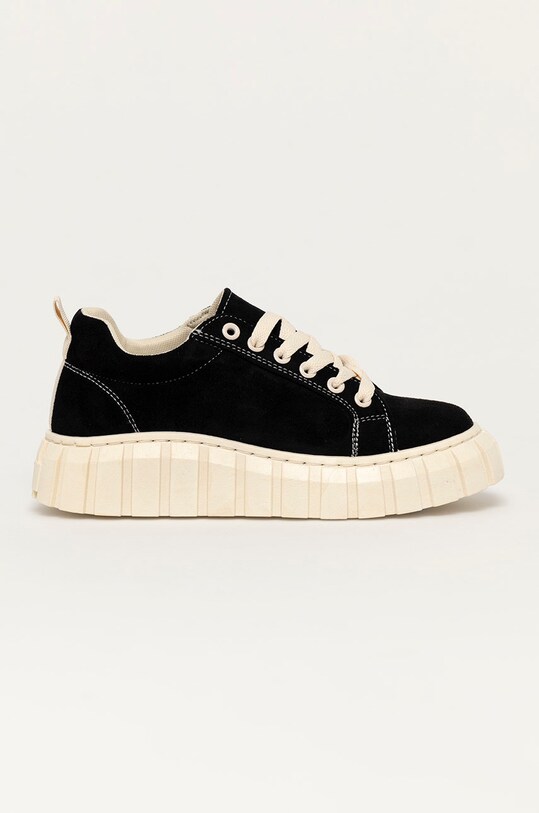 Answear Lab Buty imitacja zamszu czarny BH.09.DA